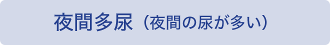 夜間多尿（夜間尿量の増加）